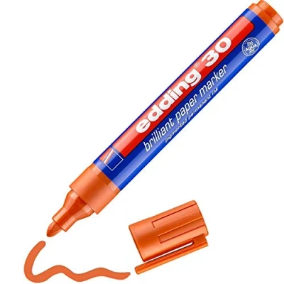 Abbildung von 10 x edding Pigmentmarker 30 brilliant paper marker 1,5 3mm ora