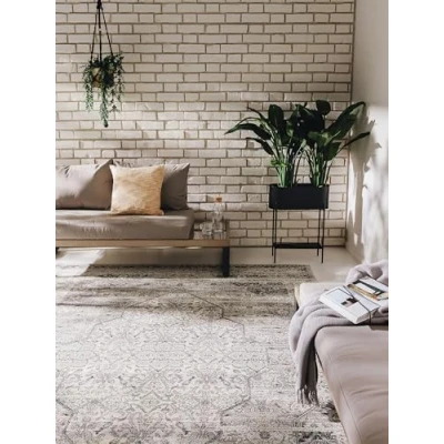 Abbildung von benuta Nest Teppich Artis Kunstfaser Outdoor geeignet Rechteckig &amp; im Style: Abstrakt, Boho Style Pflegeleicht für Esszimmer Küche Outdoor/Terrasse, Anthrazit, 120x180 cm
