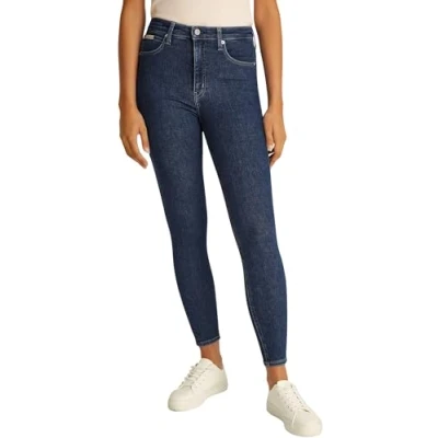 Abbildung von Calvin Klein Jeans HIGH RISE Super Skinny Ankle Fit, Damen, Größe: 27, Denim dark