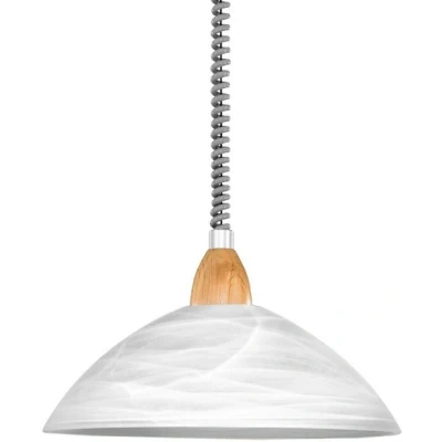 Abbildung von EGLO 87009 Hängeleuchte LORD 2 silber, nickel matt, Buche, E27 max. 1X40W L:110cm B36cm höhenverstellbar