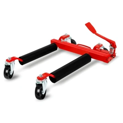 Abbildung von EBERTH Rangierhilfe hydraulisch, 680 kg Tragkraft, für max. Reifenbreite 300 mm, min. Spannweite 345 630 Rangierwagenheber, PKW mit 4 Lenkrollen, Wagenheber