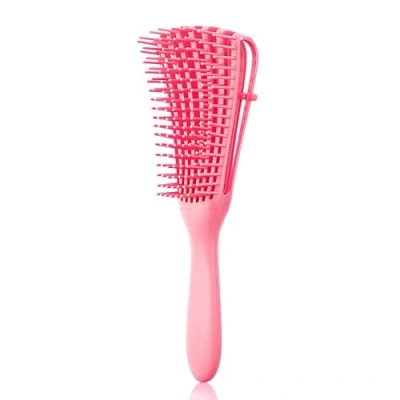 Abbildung von Daletu Lockenbürste Haarbürste, Curly Hair Brush Entwirrbürste für Naturhaar Afro Haare 3a bis 4c, Detangler Bürste Gewelltes/Nasses/Trockenes/Langes/Dickes Lockiges Haar (Rosa)