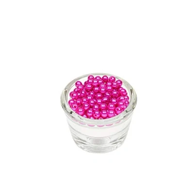 Abbildung von 100 Perlen 6mm Fuchsia Orchidee 183D // Kuststoff Bastelperlen Drahtsterne Wachsperlen Perlenkette