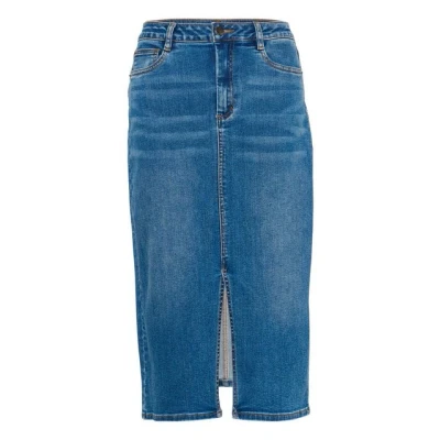Abbildung von Kaffe Sinem Bleistiftrock, Damen, Größe: 44, Medium blue denim