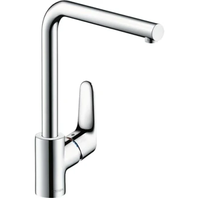 Abbildung von hansgrohe Focus Küchenarmatur (Wasserhahn Küche ohne Schlauchbox, 360 schwenkbar, hoher Auslauf 280mm) Chrom