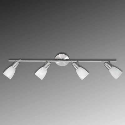 Abbildung von LeuchtenDirekt Wandleuchte JULIA LED, stahl, 4xGU10/4W/3000K, Innenleuchte, IP20, Dreh und schwenkbar, Alabasterglas 11864 55