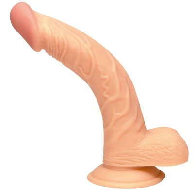 Abbildung von Naturdildo „Curved Passion“, 19 cm, mit Saugfuß