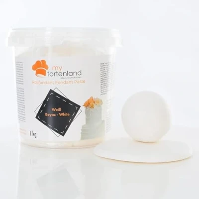 Abbildung von Zuckerteig Rollfondant Zuckermasse Fondant 1 5kg 26 Farben Perfekt zum Modellieren von Figuren und Dekorationen Halal &amp; Koscher (Babyblau kg)