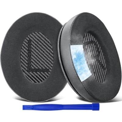 Abbildung von SoloWIT® Kühlgel Ersatz Ohrpolster für Bose QuietComfort 35 (QC35) und Quiet Comfort II (QC35 II) Over Ear Kopfhörer