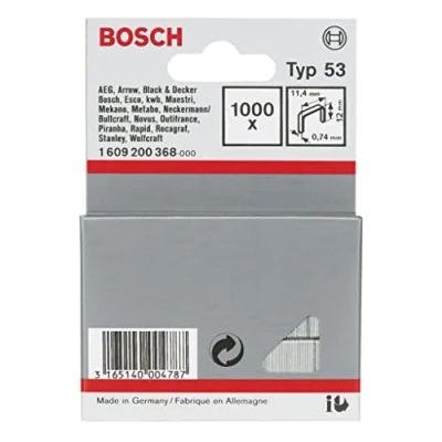 Abbildung von Bosch Accessories Professional 1609200367 1000 Tackerklammern 12/11,4 mm Typ53