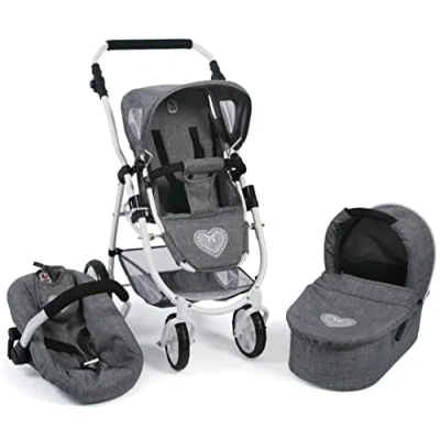 Abbildung von Kombipuppenwagen 3 in 1 Kombi EMOTION ALL IN, Jeans grey