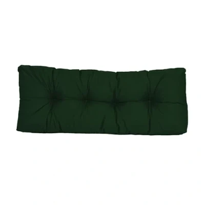 Abbildung von TexDeko® Garden Rückenkissen 120x40x20/10cm wasserabweisend UV beständig gesteppt Premium Kissen für Europaletten In &amp; Outdoor Palettenpolster (Dunkelgrün)