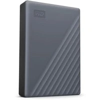 Abbildung von WD Mobile My Passport Festplatte, funktioniert mit USB C 6 TB (Mobile Passwortschutz, Backup Software, 3.2 Gen 1, 3 Jahre Garantie) Siliziumgrau