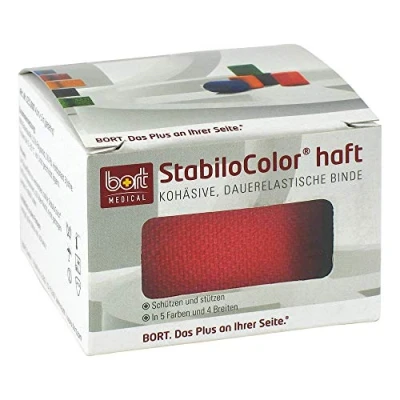 Abbildung von Bort Stabilocolor haft Binde 4cm rot