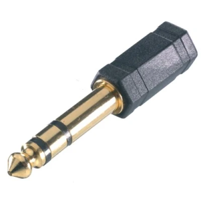Abbildung von Vivanco Audioadapter, 6,3mm Klinkenstecker &lt; &gt; 3,5mm Klinkenkupplung, vergoldete Kontakte, kompakt