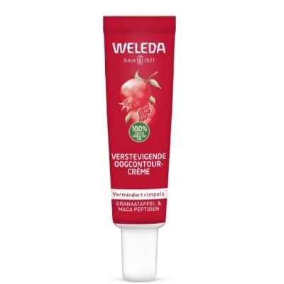 Abbildung von WELEDA Bio Straffende Augenpflege Naturkosmetik Natural Anti Aging Augencreme mit Granatapfelsamenöl &amp; Maca Peptiden. mindert Falten Augenringe. Strafft die Haut um Augen (1x12ml)