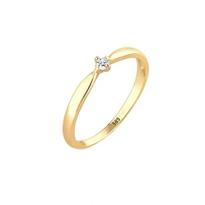 Abbildung von Elli DIAMONDS Verlobungsring Verlobung Welle Diamant (0.03 ct) 585 Gelbgold
