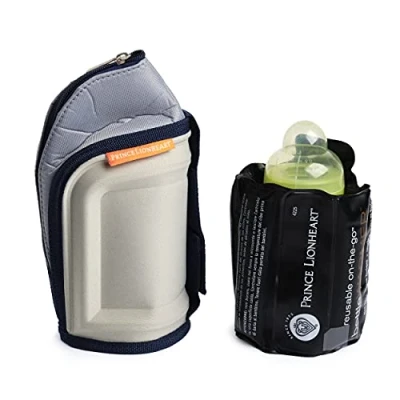 Abbildung von Prince Lionheart On The Go Bottle Warmer, Babyflaschenwärmer, Sofortige Wärmequelle Für Milch/Nahrung, Keine Batterien/Elektrizität Erforderlich, Neopren Reißverschluss Abdeckung, 2 Stück
