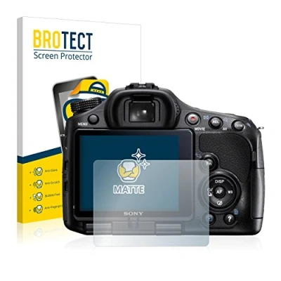 Abbildung von BROTECT Entspiegelungs Schutzfolie für Sony Alpha 57 (SLT A57) (2 Stück) Matte Displayschutz Folie, Anti Reflex, Fingerprint