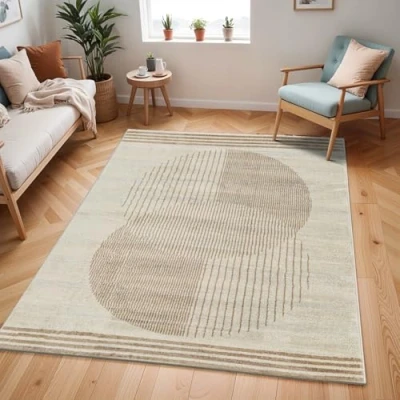 Abbildung von Surya Teppich &quot;Geometric 2376&quot;, rechteckig, Skandi Design, Modern Boho Kurzflor Wohnzimmerteppich, Schlafzimmer