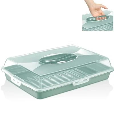 Abbildung von uandu home Kuchentransportbox Tortentransportbox mit Haube und Griff, Kuchenbehälter, Tortenbehälter, (Tortentransportbox BPA Frei Tortenbehälter), Dishwasher Safe