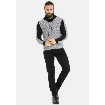 Abbildung von Cipo &amp; Baxx Strickpullover, Herren, Größe: Large, Black