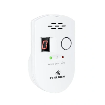 Abbildung von Firlarm Gasmelder für den Haushalt stadtgas, Methan Propan Butan Erdgas Flüssiggas Stadtgas Alarm, Brennbaren Gas Warnmelder, Plug in