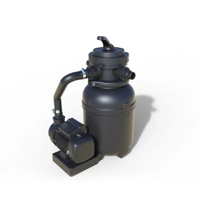 Abbildung von OK Living Pool Filterpumpe, Schwarz, 7000 Liter/Stunde (Set)