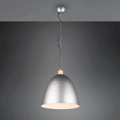 Abbildung von Reality Leuchten Pendelleuchte Jagger R30681067, Metall Nickel matt, exklusiv 1x E27
