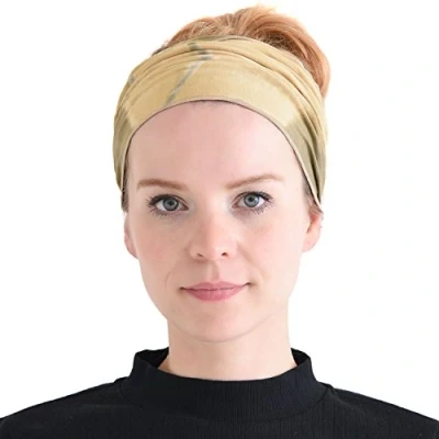 Abbildung von CHARM Damen Stirnband Headband Bandana Band Hand gefärbt Japanisch Haar Marmor G Beige
