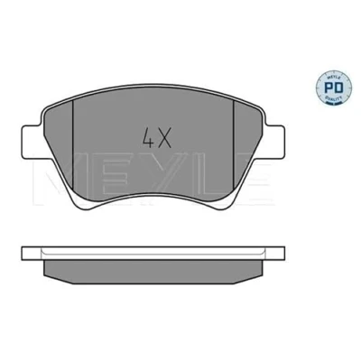 Abbildung von MEYLE 025 239 3018/PD Bremsbelagsatz PD Quality Vorderachse exkl. Verschleißwarnkontakt mit Anti Quietsch Blech RENAULT: SCENIC 2