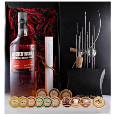 Abbildung von Geschenk Auchentoshan 12 Jahre Single Malt Whisky + Glaskugelportionierer Edelschokolade Fudge