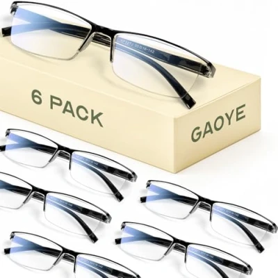 Abbildung von Gaoye 6 pack Lesebrillen herren/damen mit blaulichtfilter Augenoptik Brille Lesehilfe für Herren Damen
