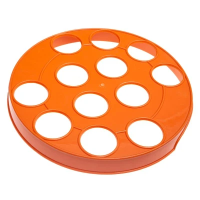 Abbildung von HENDI Bierglasträger 12 Gläser à Ø 5,5 cm ABS Kunststoff 31,5 x 3,5 orange, Gastro Gläserträger
