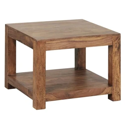 Abbildung von Wohnling Couchtisch MUMBAI Massiv Holz Sheesham 60 x cm Wohnzimmer Tisch
