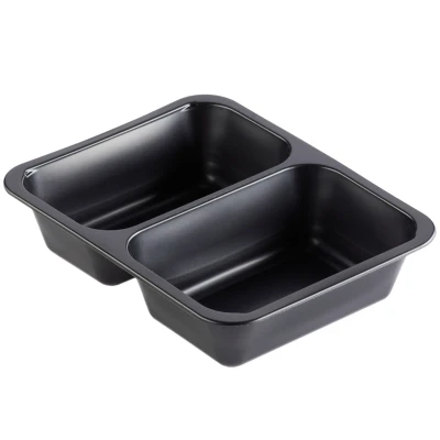 Abbildung von Menüschale 2 geteilt 227x178x50mm schwarz