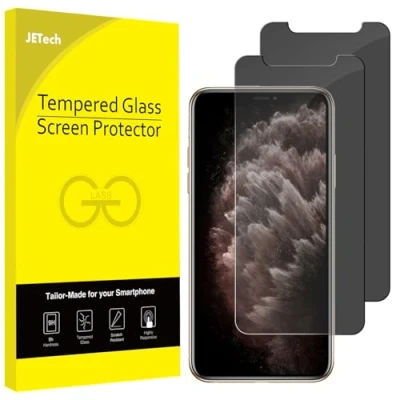 Abbildung von JETech Sichtschutz Kompatibel mit iPhone 11 Pro Max und XS 6,5&quot;, Anti Spähen Privatsphäre Gehärtetem Blickschutzfolie, 2 Stück