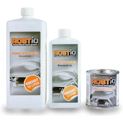 Abbildung von Rostio 1,5 Liter Tankentroster Plus 250ml Tankversiegelung Set Tankentrostung