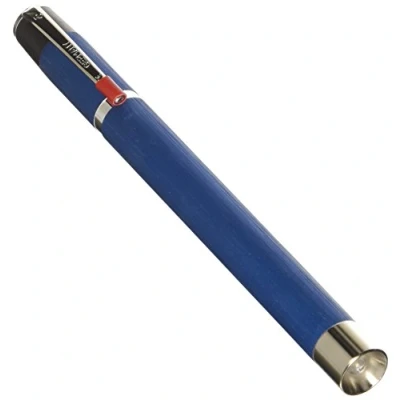 Abbildung von Gima Professionelle Stiftleuchte Argenta, deutsche Qualität, LED, Diagnostikleuchte, aus eloxiertem Aluminium, Blau, Ein/Aus Schalten durch Taschenclip