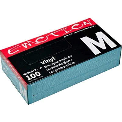Abbildung von Efalock Vinyl Handschuhe schwarz 100 St&uuml;ck M