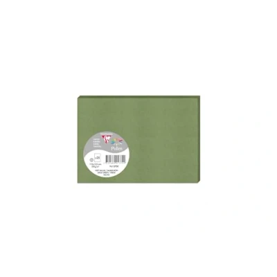Abbildung von Clairefontaine 1370C Packung mit 25 Einzelkarten Pollen 110x155 210g/m2, ideal für Ihre Einladungen und Korrespondenz, Salbei, 1 Pack