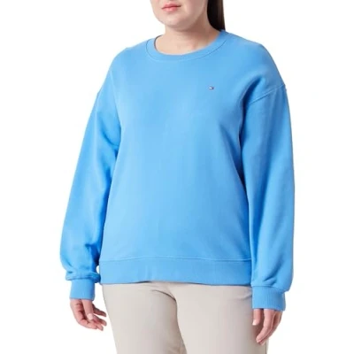 Abbildung von Tommy Hilfiger Curve FLAG ON Chest Sweatshirt, Damen, Größe: 48, Blue spell