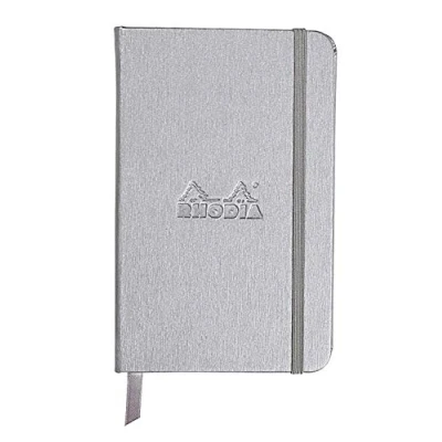 Abbildung von Rhodia 118067C Web Notebook (elfenbein 90 g, DIN A6, x 140 mm, liniert, 96 Blatt) 1 Stück silber