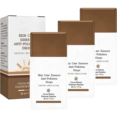 Abbildung von 3 Stk Bronzing Drops, 30 Ml Face Peptide Seru Ms Liquid Bronzer Cream, Skin Care Anti Pollution Essence Facial Tanning Drops Sorgt Für Einen Gebräunten Glanz