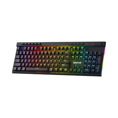 Abbildung von Redragon K580 PRO Wireless RGB Gaming Keyboard, mechanische Tastatur mit 3 Modi und 104 Tasten, Hot Swap Sockel, dedizierte Mediensteuerung Onboard Makroaufzeichnung, linearer roter Schalter