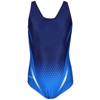 Abbildung von Aquarti Mädchen Badeanzug Chlorresistenter Sport mit Muscleback, Farbe: EP2274c4 Blau, Größe: 158