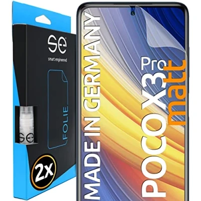 Abbildung von smart engineered [2 Stk.] 3D Schutzfolie für die Rückseite kompatibel mit Xiaomi Poco X3 Pro, transparenter, selbstheilender Schutz vor Schmutz und Kratzern, Backcover, Alt. Schutzglas