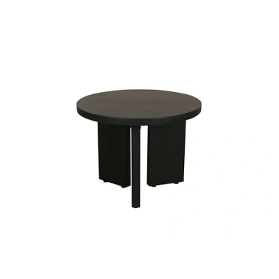 Abbildung von byLIVING Couchtisch &quot;Round&quot;, (1 St.), aus 2,5cm starkem Massivholz schwarz, einzeln oder im Set stellbar