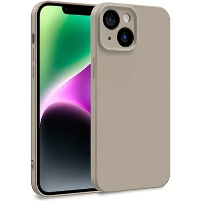 Abbildung von MyGadget Hülle kompatibel mit iPhone 14 Zweilagige Handyhülle Kameraschutz Cover Innenfutter &amp; Silikon außen Grau