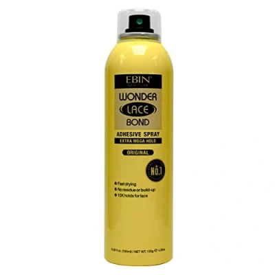 Abbildung von EBIN NEW YORK Wonder Lace Bond Adhesive Spray Original Extra Mega Hold 180 ml Täglicher Gebrauch, schnell trocknend, keine Rückstände, Ablagerungen, ganztägigen Halt, einfache tägliche